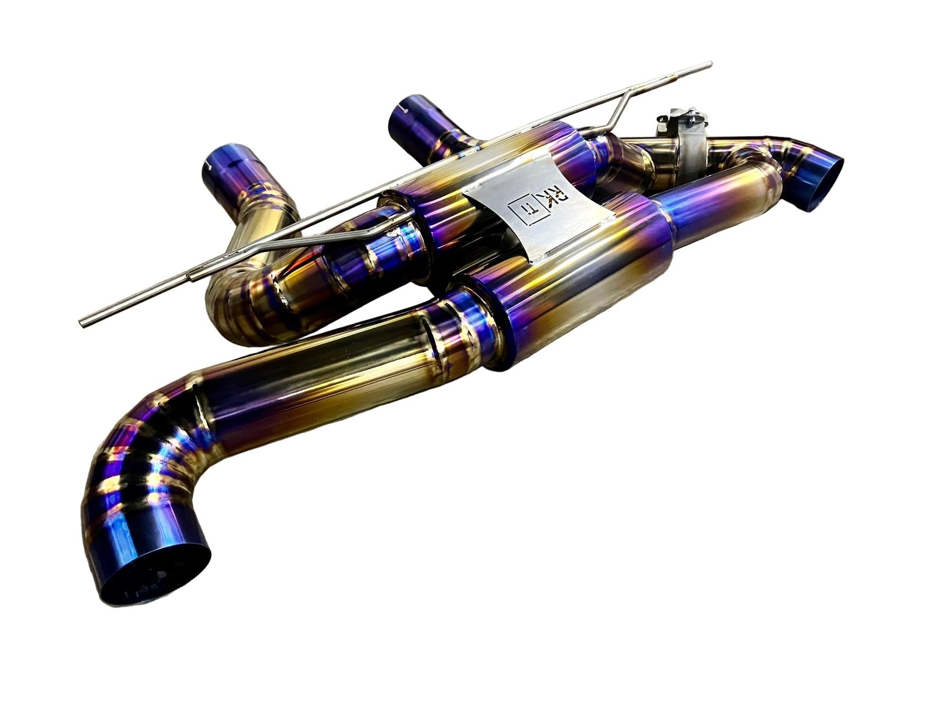 RK Titanium A90 Supra Street Edition Dual Exit Exhaust (valved)-Exhaust-Silicon Valley Bimmer