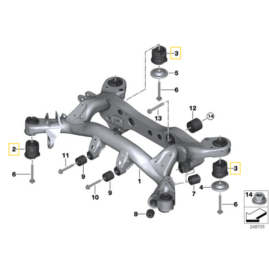 RTD Motorsport BMW E9X / E8X - BILLET ALUMINUM SUBFRAME BUSHINGS-Suspension-Silicon Valley Bimmer