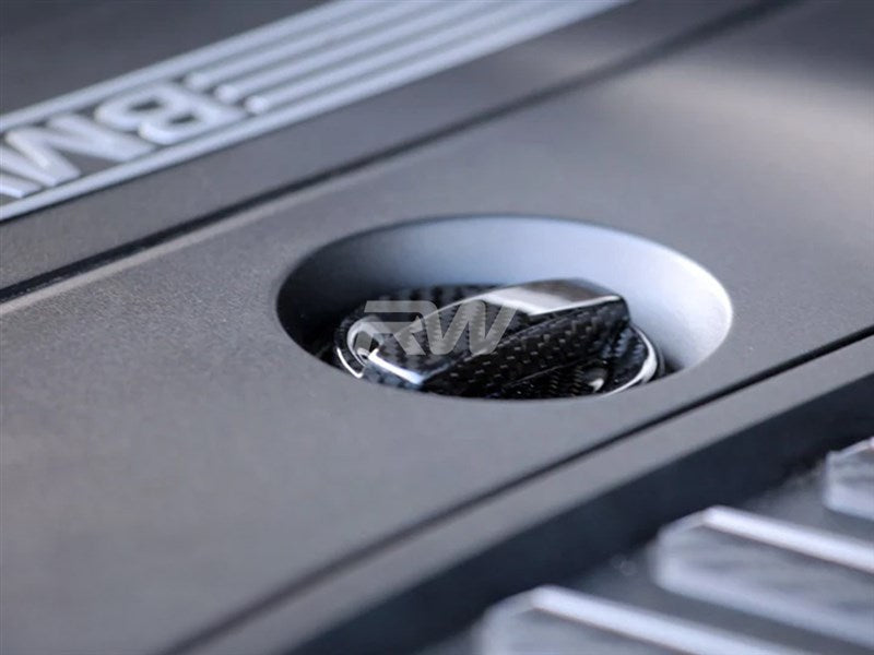 RW Carbon BMW Carbon Fiber Competition Oil Cap Covers-Exterior-Silicon Valley Bimmer