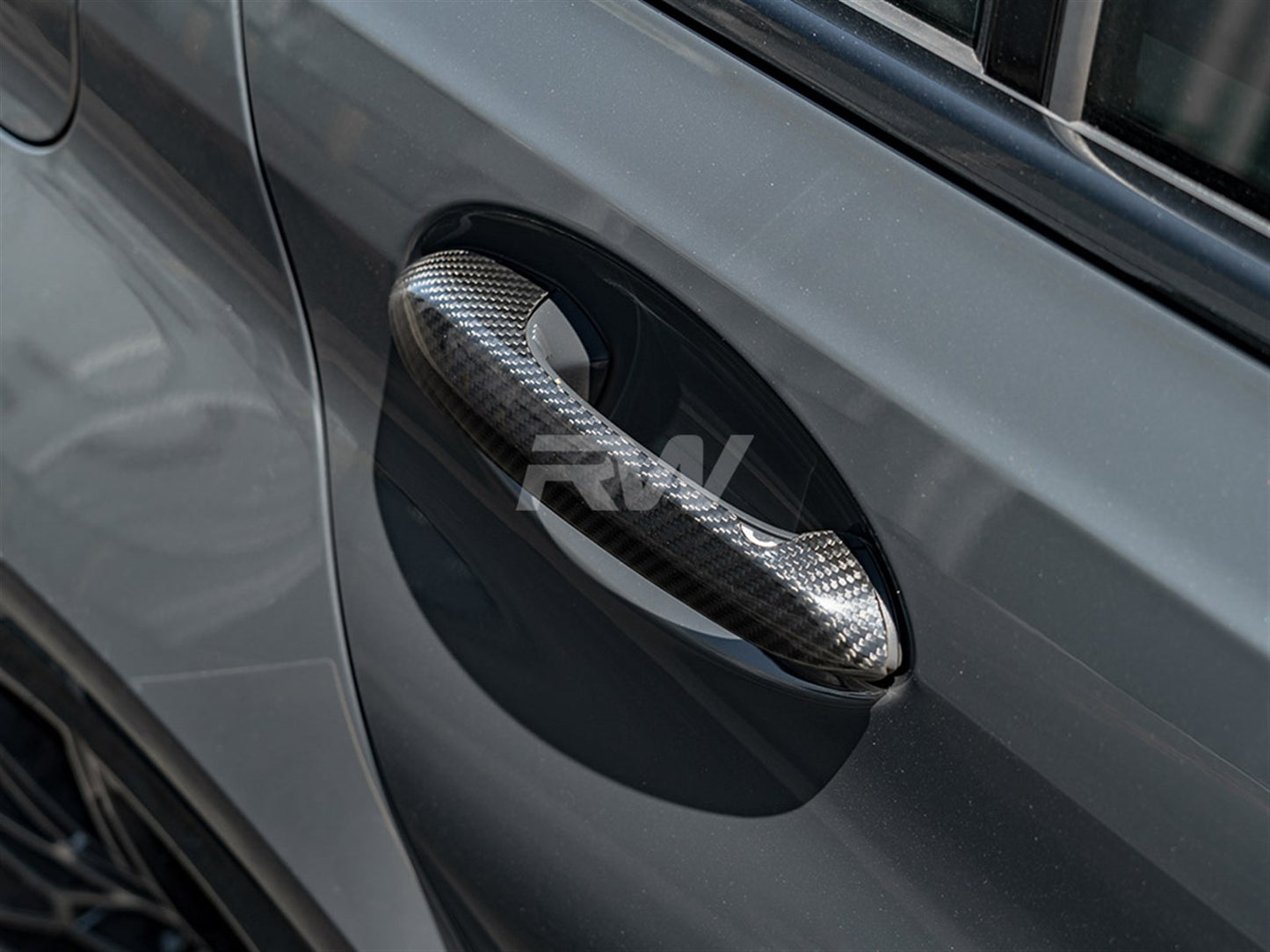 RW Carbon BMW Carbon Fiber Door Handle Trim Set-Exterior-Silicon Valley Bimmer