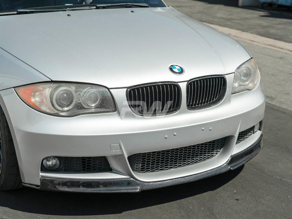 RW Carbon BMW E82 E88 Carbon Fiber Front Lip Spoiler-Exterior-Silicon Valley Bimmer