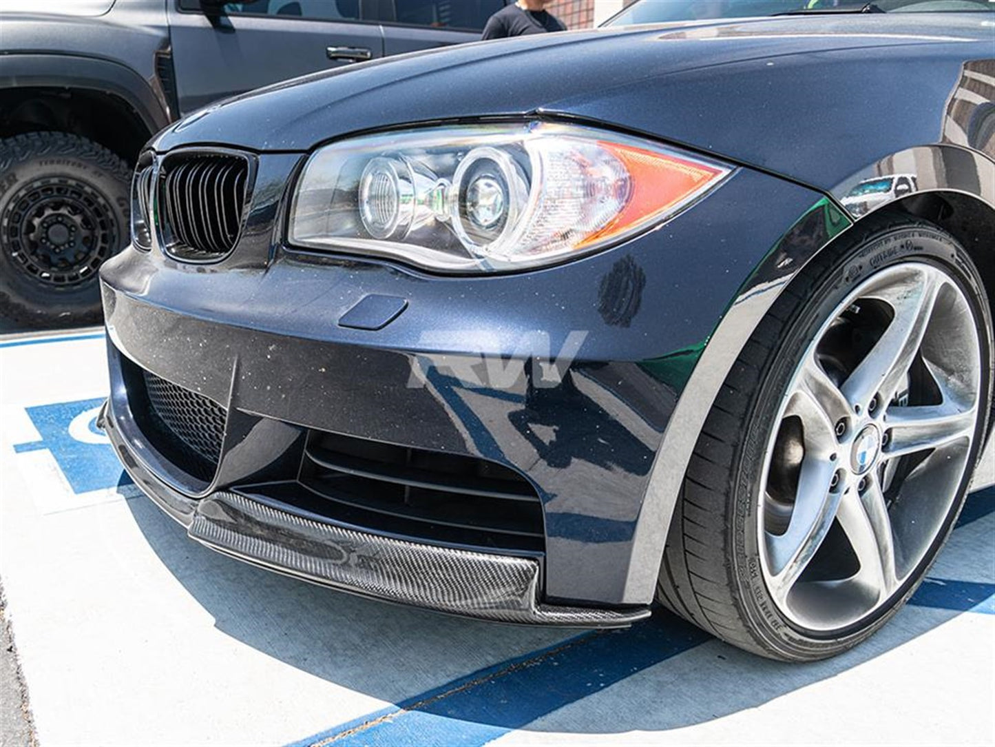 RW Carbon BMW E82 E88 Carbon Fiber Front Lip Spoiler-Exterior-Silicon Valley Bimmer