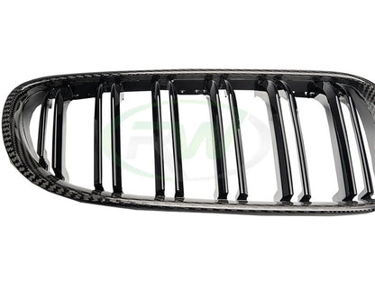 RW Carbon BMW E92 E93 Carbon Fiber Double Slat Grilles-Exterior-Silicon Valley Bimmer