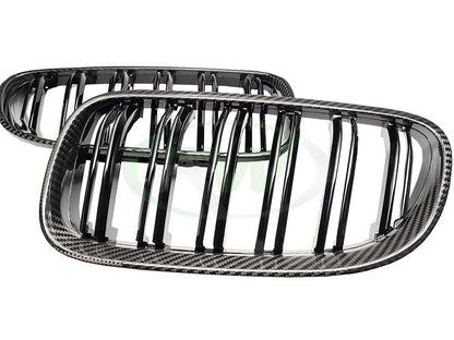 RW Carbon BMW E92 E93 Carbon Fiber Double Slat Grilles-Exterior-Silicon Valley Bimmer