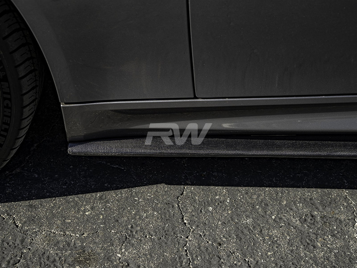 RW Carbon BMW E92 E93 M3 Carbon Fiber Side Skirt Extensions-Exterior-Silicon Valley Bimmer