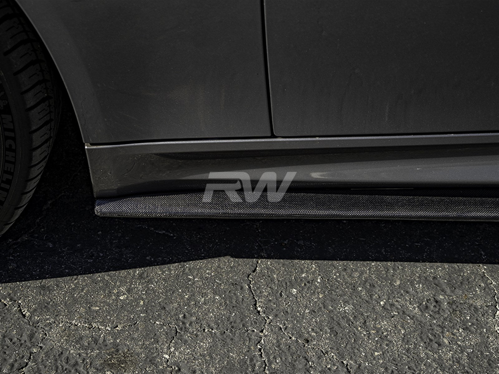 RW Carbon BMW E92 E93 M3 Carbon Fiber Side Skirt Extensions-Exterior-Silicon Valley Bimmer