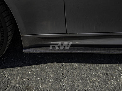 RW Carbon BMW E92 E93 M3 Carbon Fiber Side Skirt Extensions-Exterior-Silicon Valley Bimmer