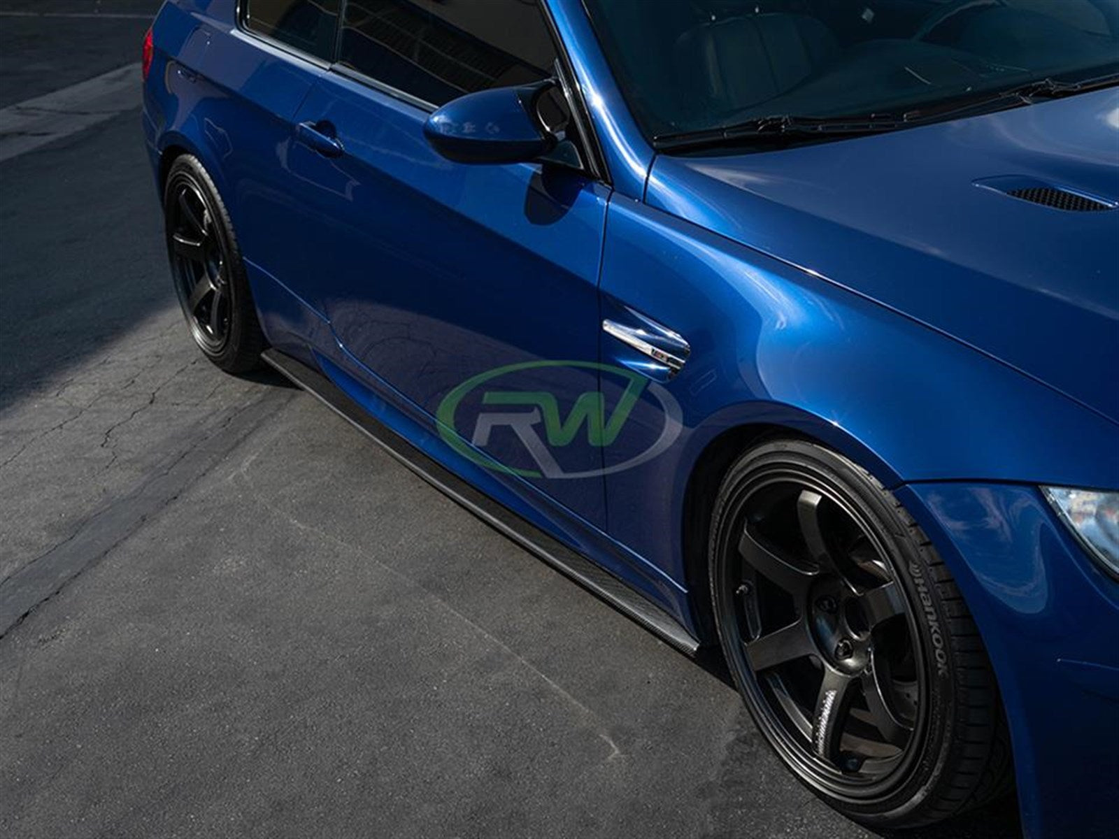 RW Carbon BMW E92 E93 M3 Carbon Fiber Side Skirt Extensions-Exterior-Silicon Valley Bimmer