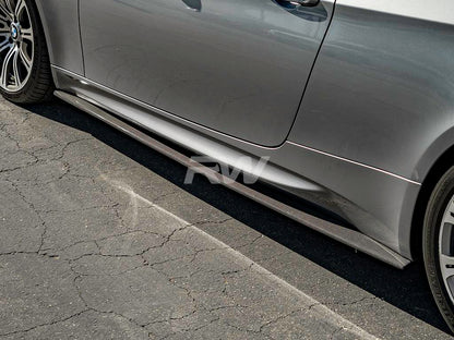RW Carbon BMW E92 E93 M3 Carbon Fiber Side Skirt Extensions-Exterior-Silicon Valley Bimmer