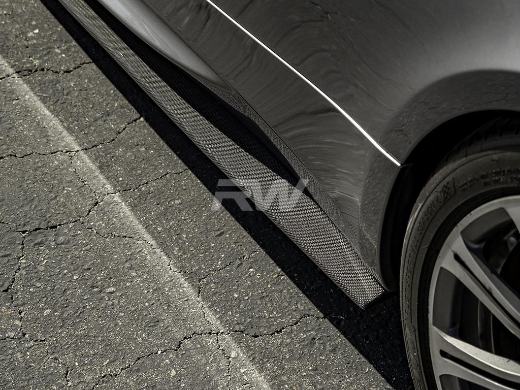 RW Carbon BMW E92 E93 M3 Carbon Fiber Side Skirt Extensions-Exterior-Silicon Valley Bimmer