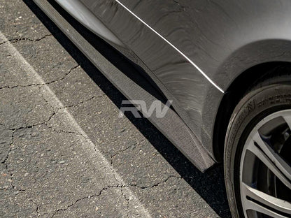 RW Carbon BMW E92 E93 M3 Carbon Fiber Side Skirt Extensions-Exterior-Silicon Valley Bimmer