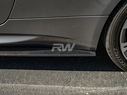 RW Carbon BMW E92 E93 M3 Carbon Fiber Side Skirt Extensions-Exterior-Silicon Valley Bimmer