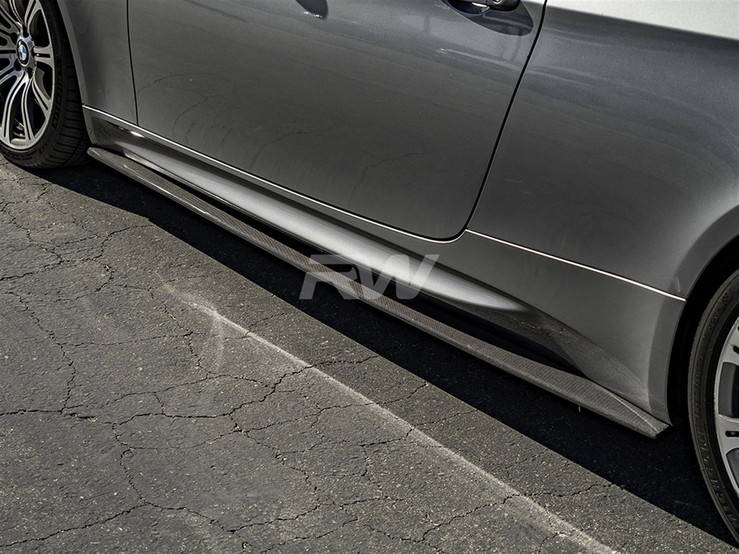 RW Carbon BMW E92 E93 M3 Carbon Fiber Side Skirt Extensions-Exterior-Silicon Valley Bimmer