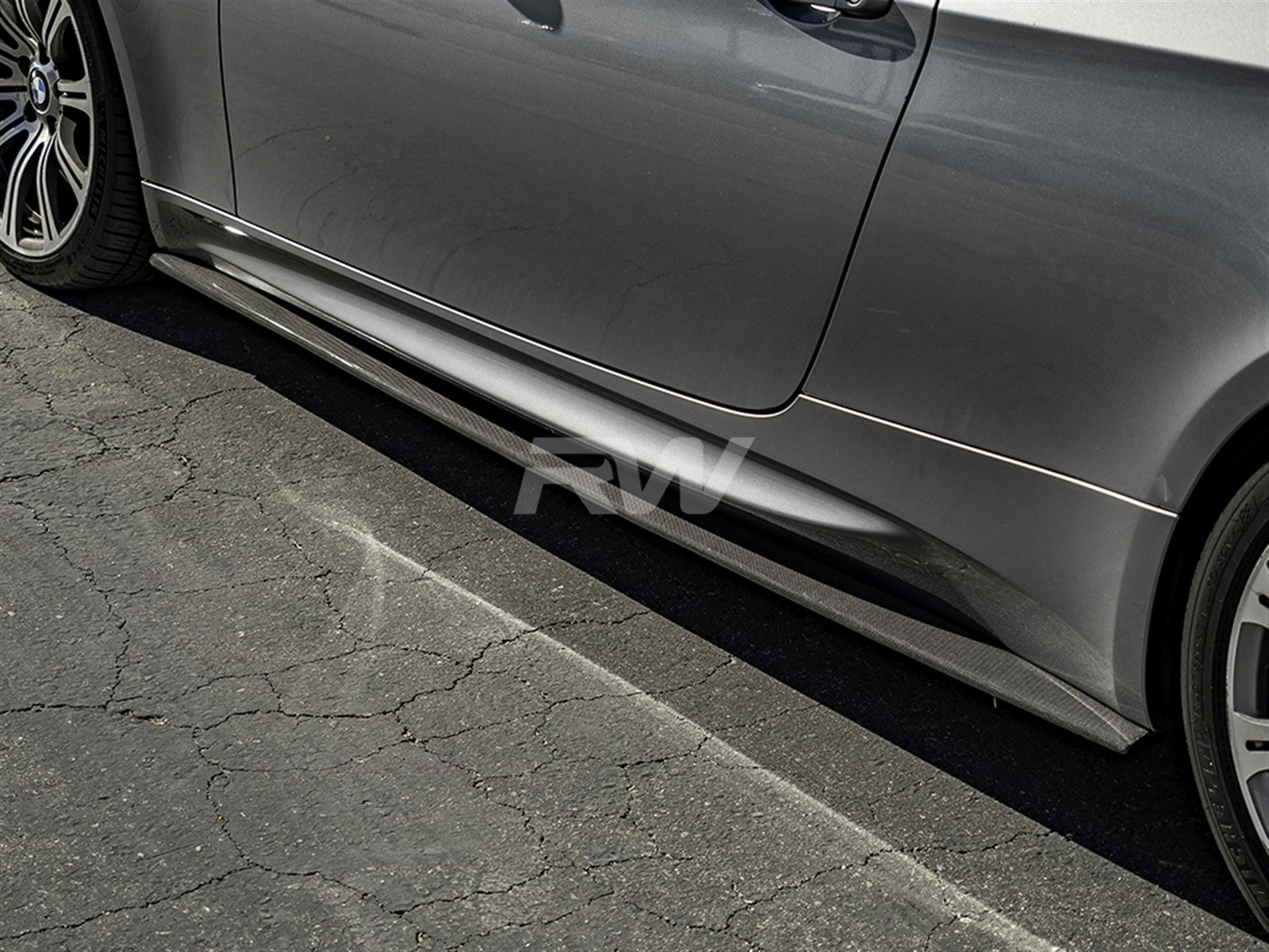 RW Carbon BMW E92 E93 M3 Carbon Fiber Side Skirt Extensions-Exterior-Silicon Valley Bimmer