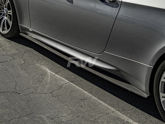 RW Carbon BMW E92 E93 M3 Carbon Fiber Side Skirt Extensions-Exterior-Silicon Valley Bimmer