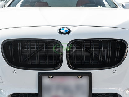 RW Carbon BMW F10 Gloss Black Double Slat Grilles-Exterior-Silicon Valley Bimmer