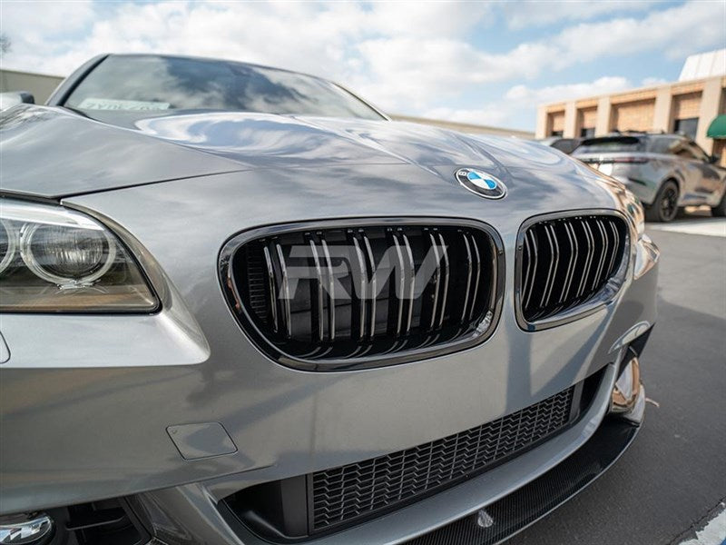 RW Carbon BMW F10 Gloss Black Double Slat Grilles-Exterior-Silicon Valley Bimmer