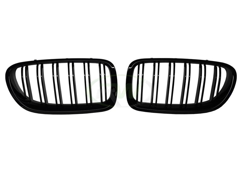RW Carbon BMW F10 Gloss Black Double Slat Grilles-Exterior-Silicon Valley Bimmer