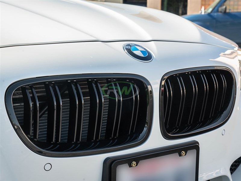 RW Carbon BMW F10 Gloss Black Double Slat Grilles-Exterior-Silicon Valley Bimmer