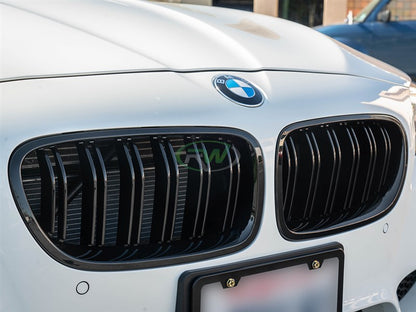 RW Carbon BMW F10 Gloss Black Double Slat Grilles-Exterior-Silicon Valley Bimmer