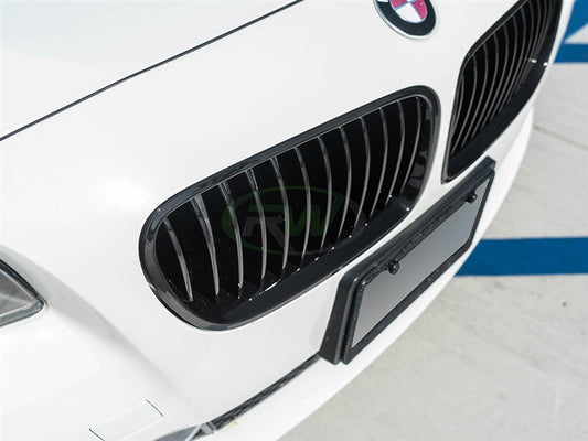 RW Carbon BMW F10 Gloss Black Kidney Grilles-Exterior-Silicon Valley Bimmer