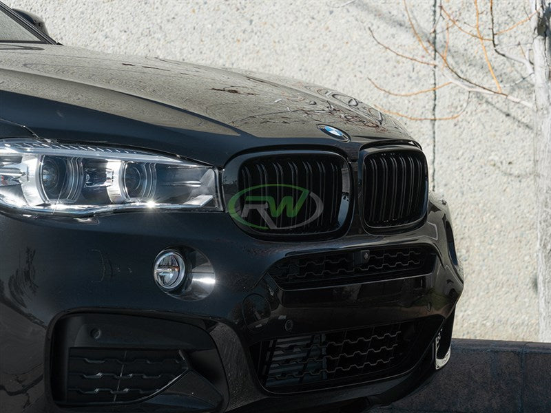 RW Carbon BMW F15 F16 F85 F86 Gloss Black Grilles-Exterior-Silicon Valley Bimmer