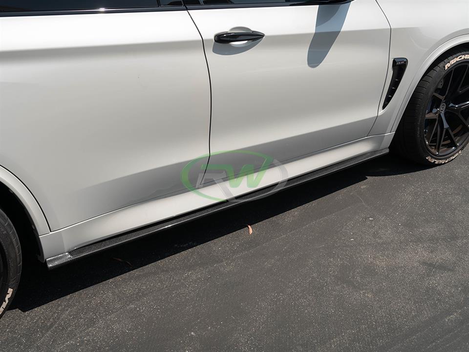 RW Carbon BMW F15 X5 F85 X5M CF Side Skirt Extensions-Exterior-Silicon Valley Bimmer