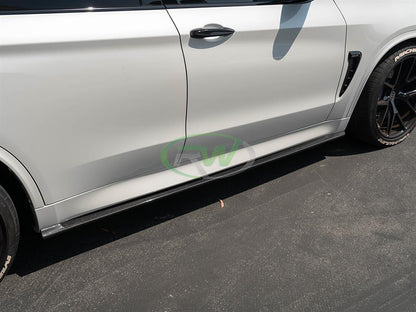 RW Carbon BMW F15 X5 F85 X5M CF Side Skirt Extensions-Exterior-Silicon Valley Bimmer