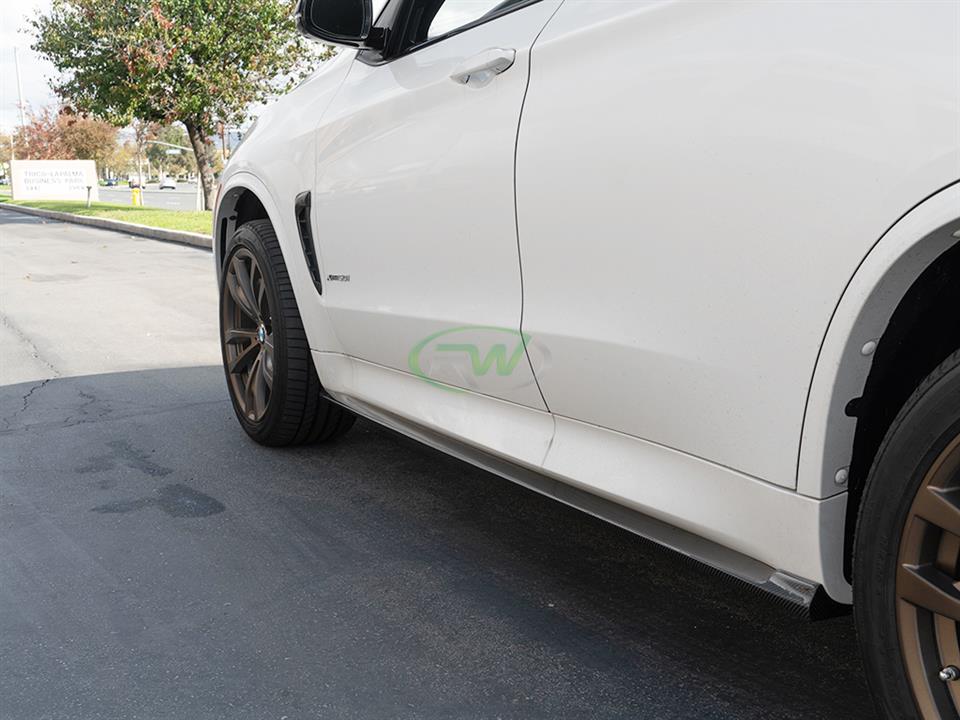 RW Carbon BMW F15 X5 F85 X5M CF Side Skirt Extensions-Exterior-Silicon Valley Bimmer