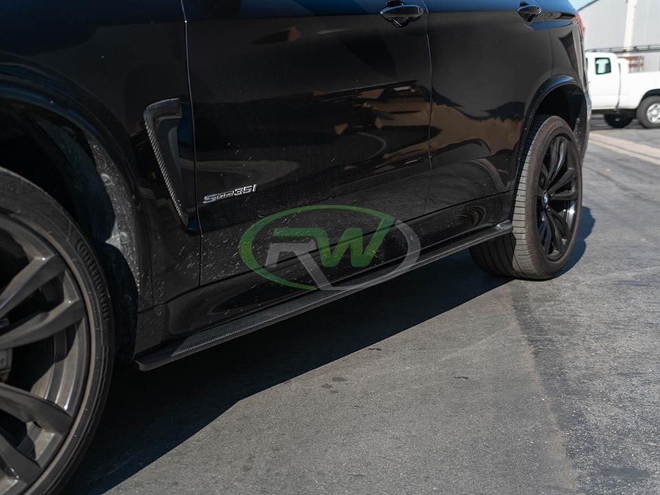 RW Carbon BMW F15 X5 F85 X5M CF Side Skirt Extensions-Exterior-Silicon Valley Bimmer