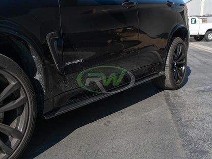 RW Carbon BMW F15 X5 F85 X5M CF Side Skirt Extensions-Exterior-Silicon Valley Bimmer