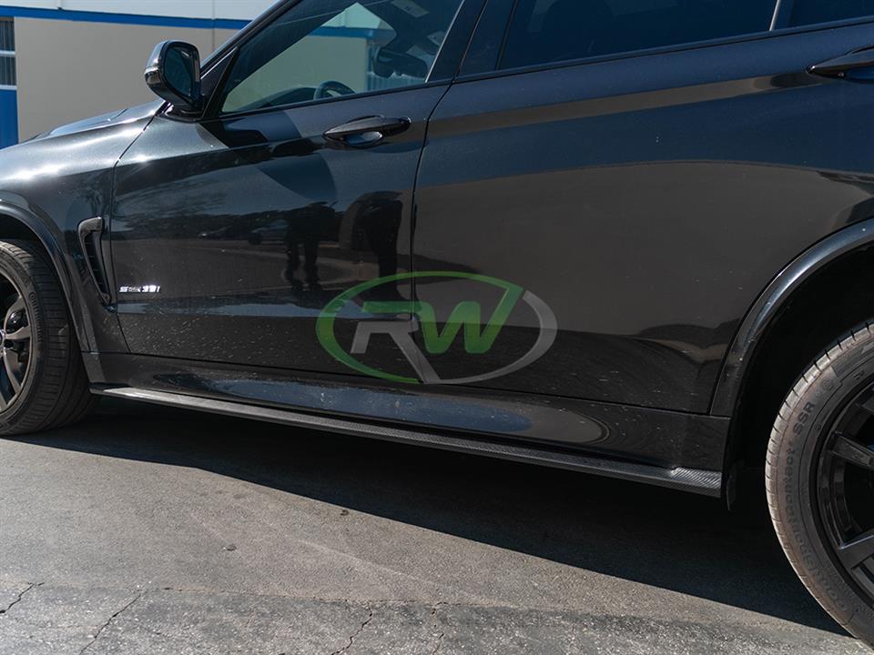 RW Carbon BMW F15 X5 F85 X5M CF Side Skirt Extensions-Exterior-Silicon Valley Bimmer