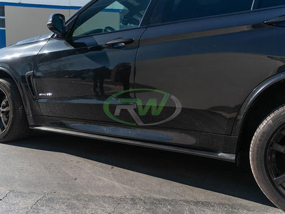 RW Carbon BMW F15 X5 F85 X5M CF Side Skirt Extensions-Exterior-Silicon Valley Bimmer