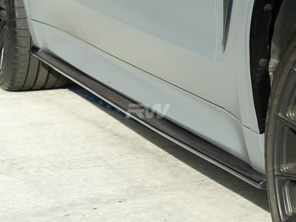RW Carbon BMW F15 X5 F85 X5M CF Side Skirt Extensions-Exterior-Silicon Valley Bimmer