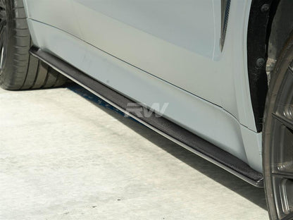 RW Carbon BMW F15 X5 F85 X5M CF Side Skirt Extensions-Exterior-Silicon Valley Bimmer