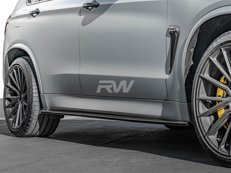 RW Carbon BMW F15 X5 F85 X5M CF Side Skirt Extensions-Exterior-Silicon Valley Bimmer