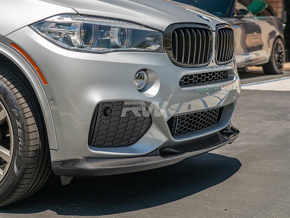 RW Carbon BMW F15 X5 M Sport 3D Style Carbon Fiber Front Lip-Exterior-Silicon Valley Bimmer