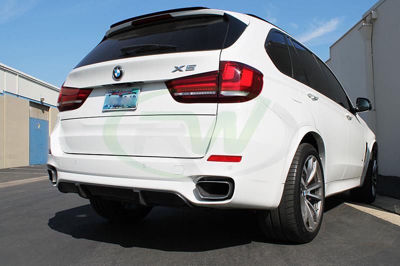 RW Carbon BMW F15 X5 M Sport Carbon Fiber Rear Diffuser-Exterior-Silicon Valley Bimmer