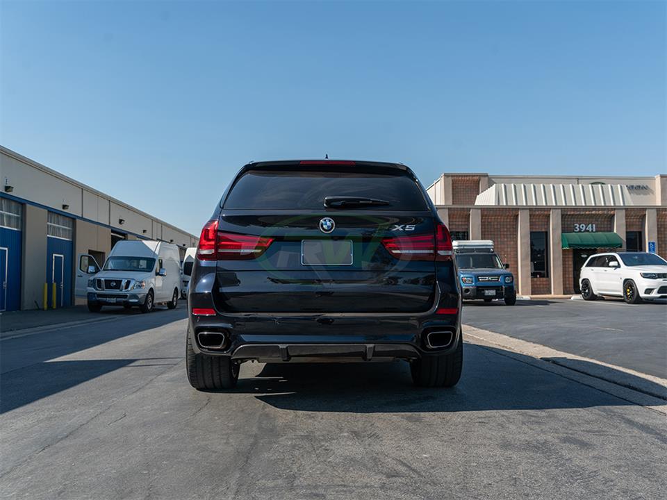 RW Carbon BMW F15 X5 M Sport Carbon Fiber Rear Diffuser-Exterior-Silicon Valley Bimmer