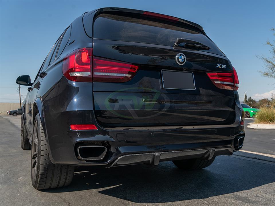 RW Carbon BMW F15 X5 M Sport Carbon Fiber Rear Diffuser-Exterior-Silicon Valley Bimmer