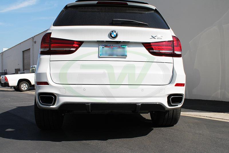 RW Carbon BMW F15 X5 M Sport Carbon Fiber Rear Diffuser-Exterior-Silicon Valley Bimmer