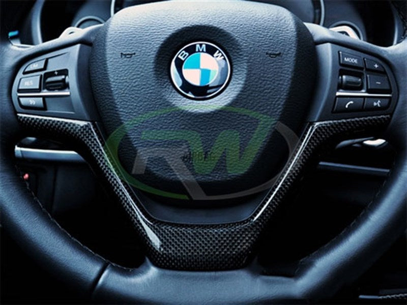 RW Carbon BMW F15 X5/F16 X6 CF Steering Wheel Trim-Interior-Silicon Valley Bimmer