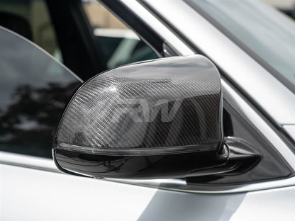 RW Carbon BMW F15 X5/F16 X6 M Style Dry CF Mirror Caps-Exterior-Silicon Valley Bimmer
