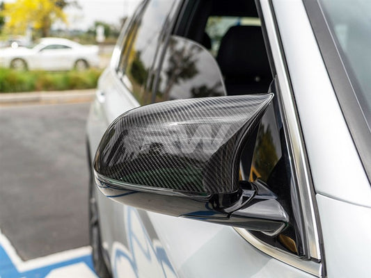 RW Carbon BMW F15 X5/F16 X6 M Style Dry CF Mirror Caps-Exterior-Silicon Valley Bimmer
