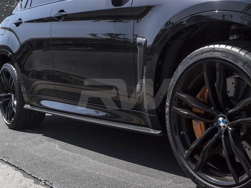RW Carbon BMW F16 X6 F86 X6M CF Side Skirt Extensions-Exterior-Silicon Valley Bimmer