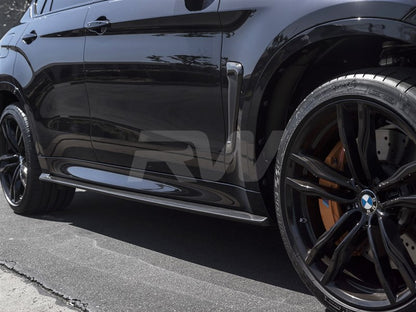 RW Carbon BMW F16 X6 F86 X6M CF Side Skirt Extensions-Exterior-Silicon Valley Bimmer