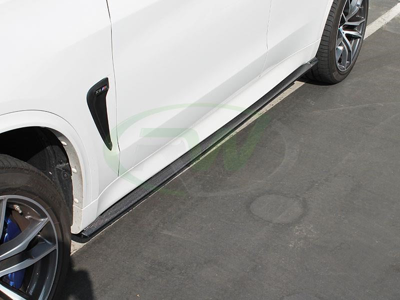 RW Carbon BMW F16 X6 F86 X6M CF Side Skirt Extensions-Exterior-Silicon Valley Bimmer