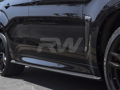 RW Carbon BMW F16 X6 F86 X6M CF Side Skirt Extensions-Exterior-Silicon Valley Bimmer