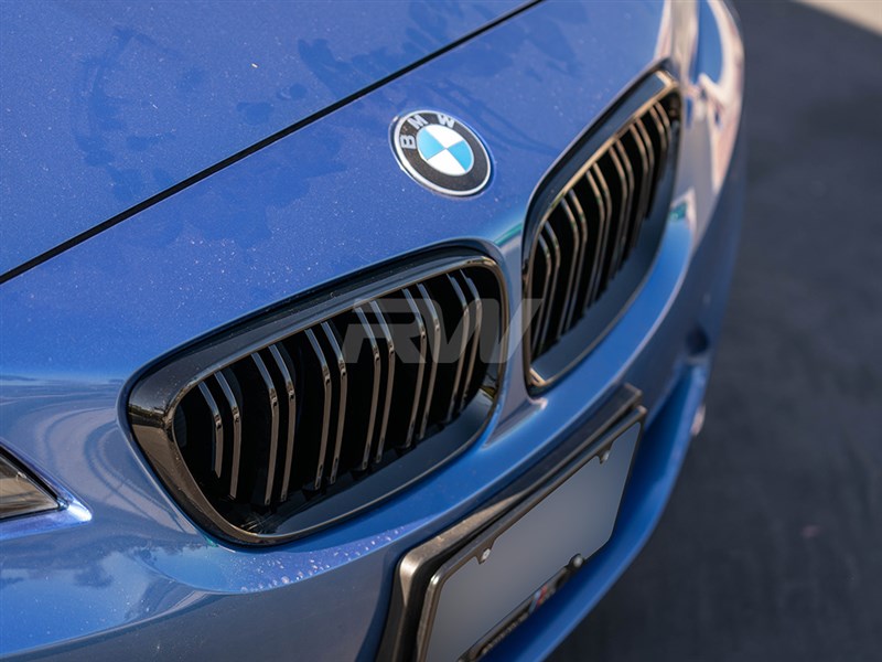 RW Carbon BMW F22 F23 F87 Double Slat Gloss Black Grilles-Exterior-Silicon Valley Bimmer