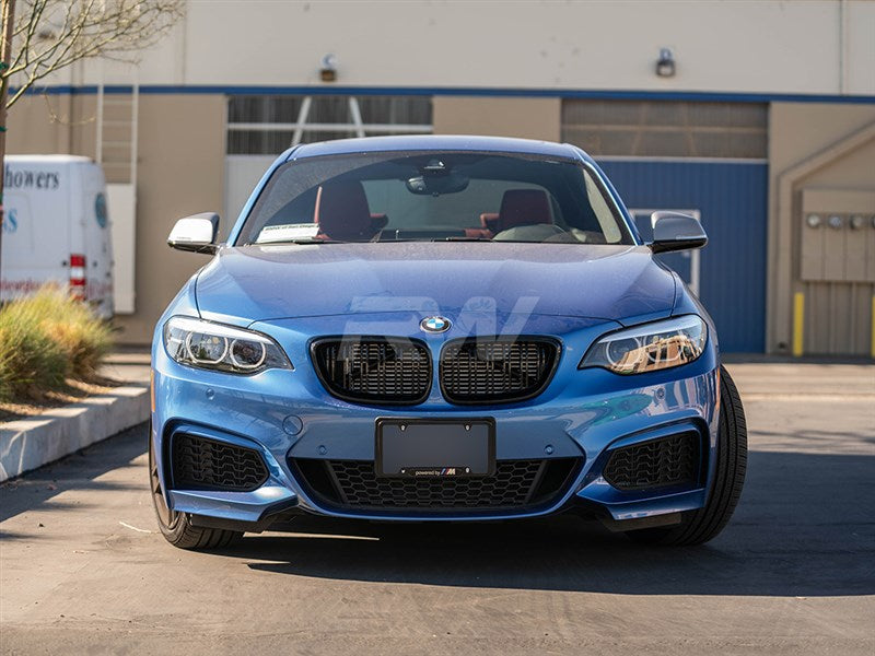 RW Carbon BMW F22 F23 F87 Double Slat Gloss Black Grilles-Exterior-Silicon Valley Bimmer